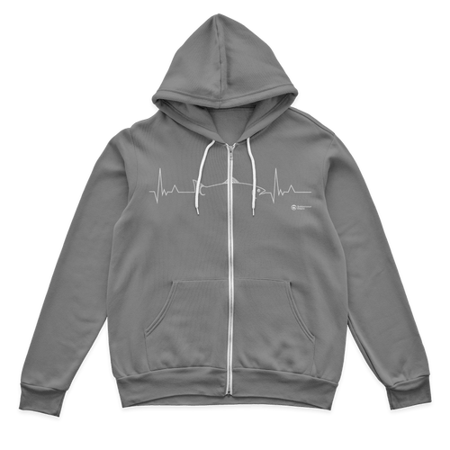 Fishing Cardiogram Zip Hoodie