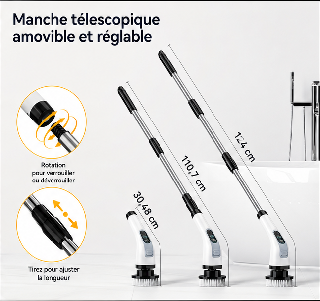 La Brosse Électrique Sans Fil FlashClean 7-en-1
