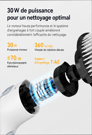 La Brosse Électrique Sans Fil FlashClean 7-en-1