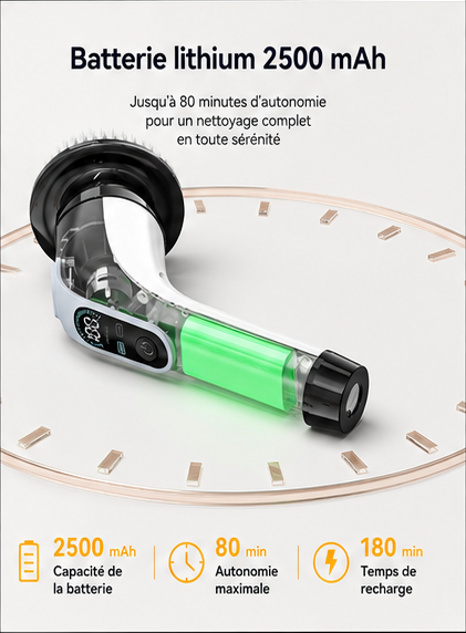 La Brosse Électrique Sans Fil FlashClean 7-en-1